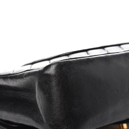 Chanel Lambskin Chevron Quilted Medium Double Flap Black 17 of 18