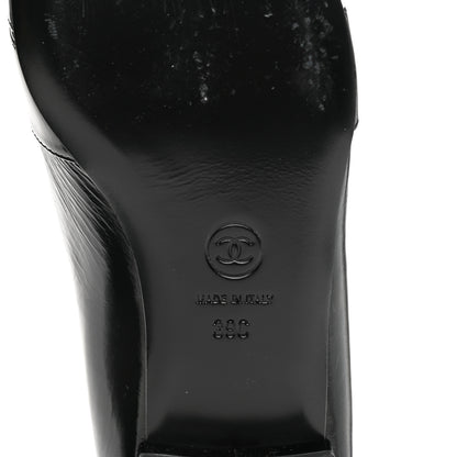 Chanel Patent Grosgrain Mocassin Loafers 39 Black 7 of 11