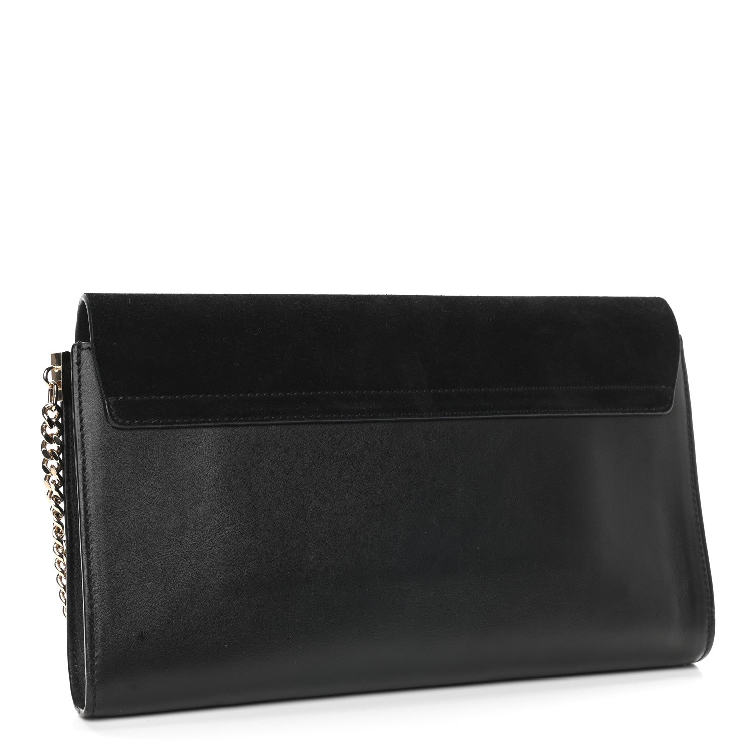 Chloe Suede Calfskin Faye Clutch Black 3 of 9
