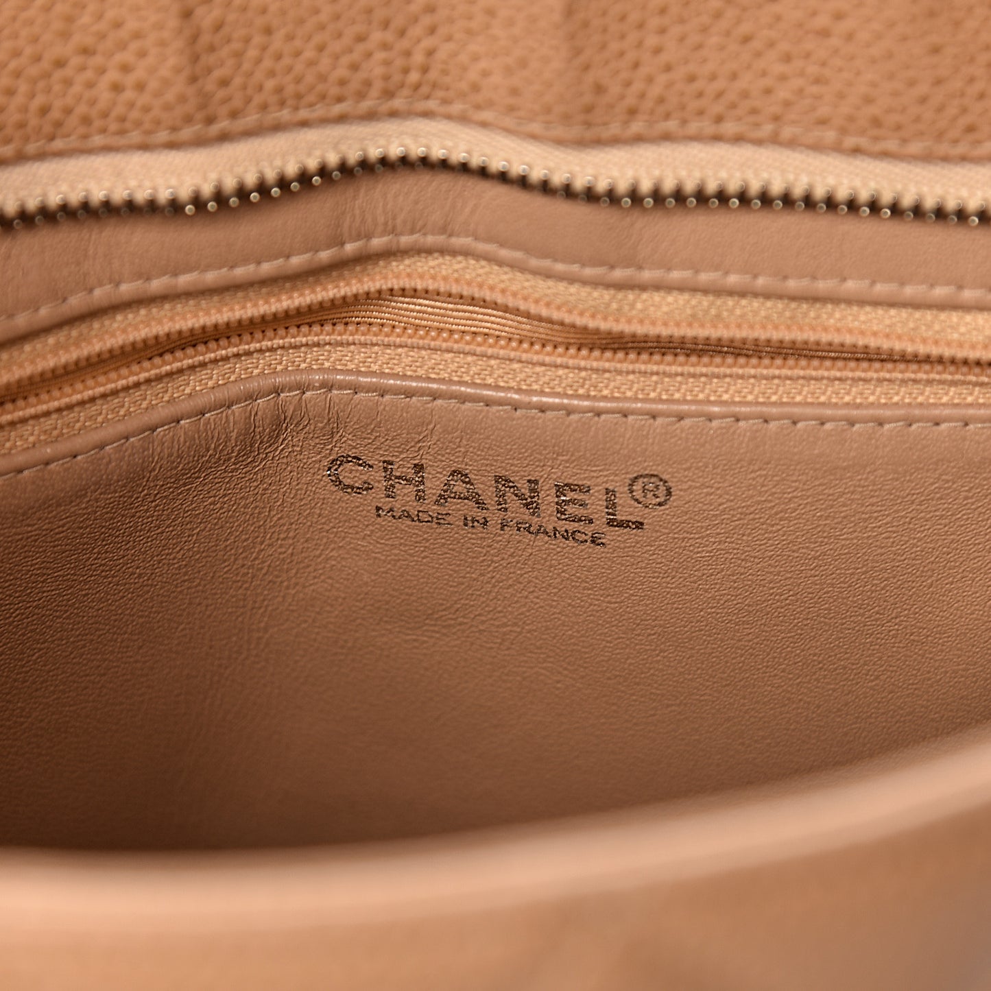 Caviar Quilted Medallion Tote Beige