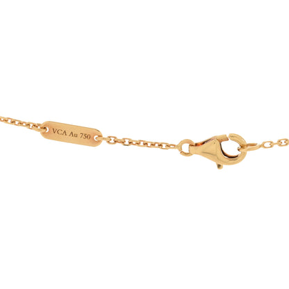 Van Cleef & Arpels 18K Yellow Gold Mother of Pearl Vintage Alhambra Pendant Necklace 3 of 3