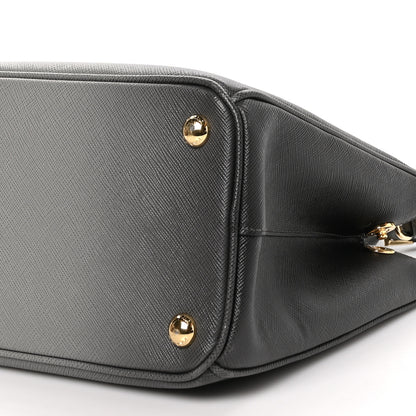 Prada Saffiano Ombre Small Galleria Double Zip Tote Gradient Slate Grey 11 of 11