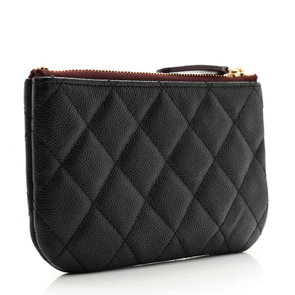 Chanel Caviar Quilted Small Cosmetic Case Black 3 of 11