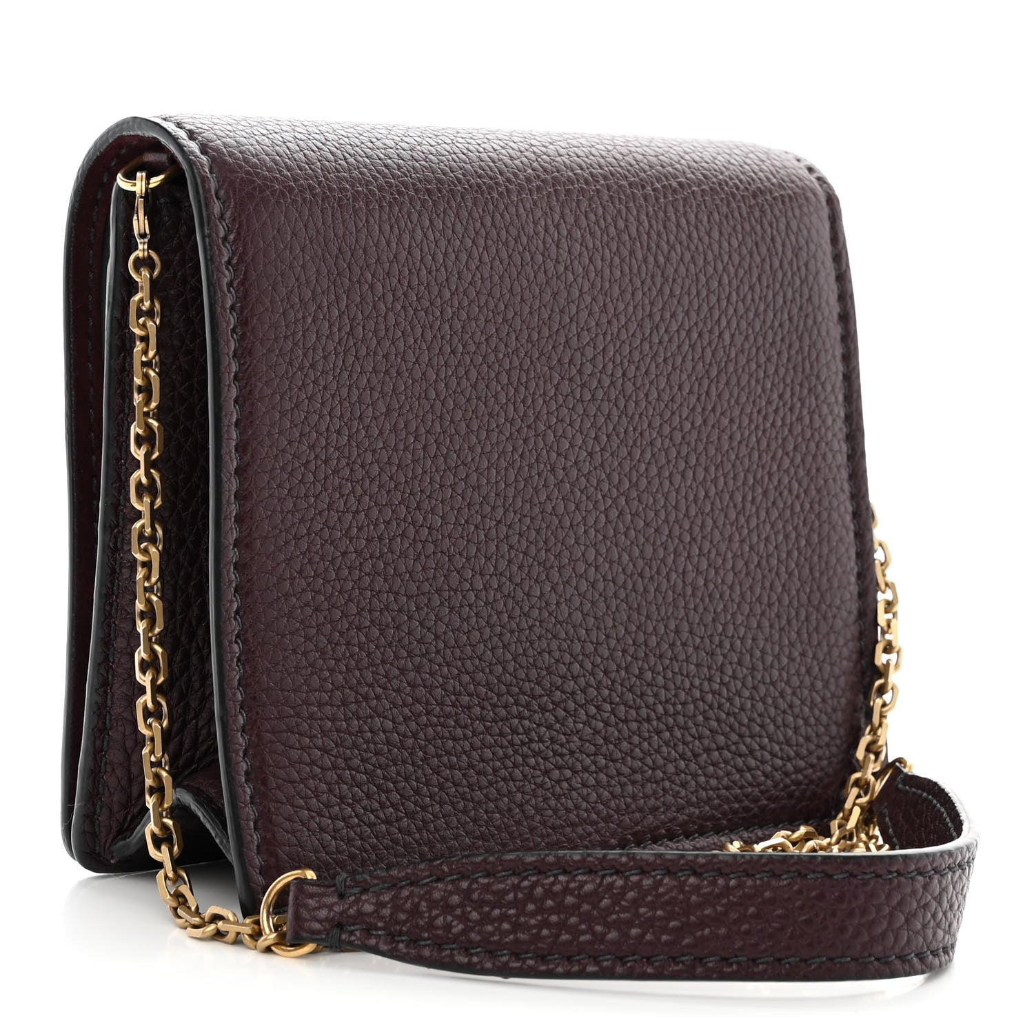 Christian Dior Grained Calfskin D-Bee Crossbody Burgundy 3 of 11