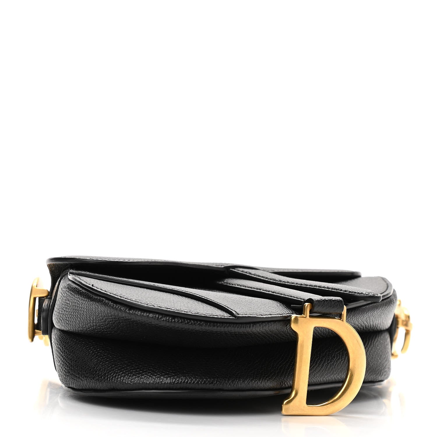 Christian Dior Grained Calfskin Mini Saddle Bag Black 4 of 11
