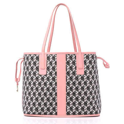 MCM Visetos Medium Liz Reversible Shopper Tote Blossom Pink 11 of 17