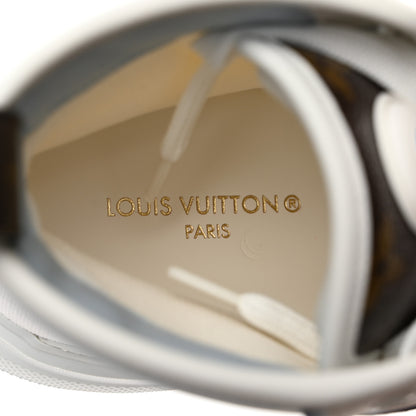 Louis Vuitton Canvas Monogram LV Squad Sneaker Boots 38 White Blue 6 of 9