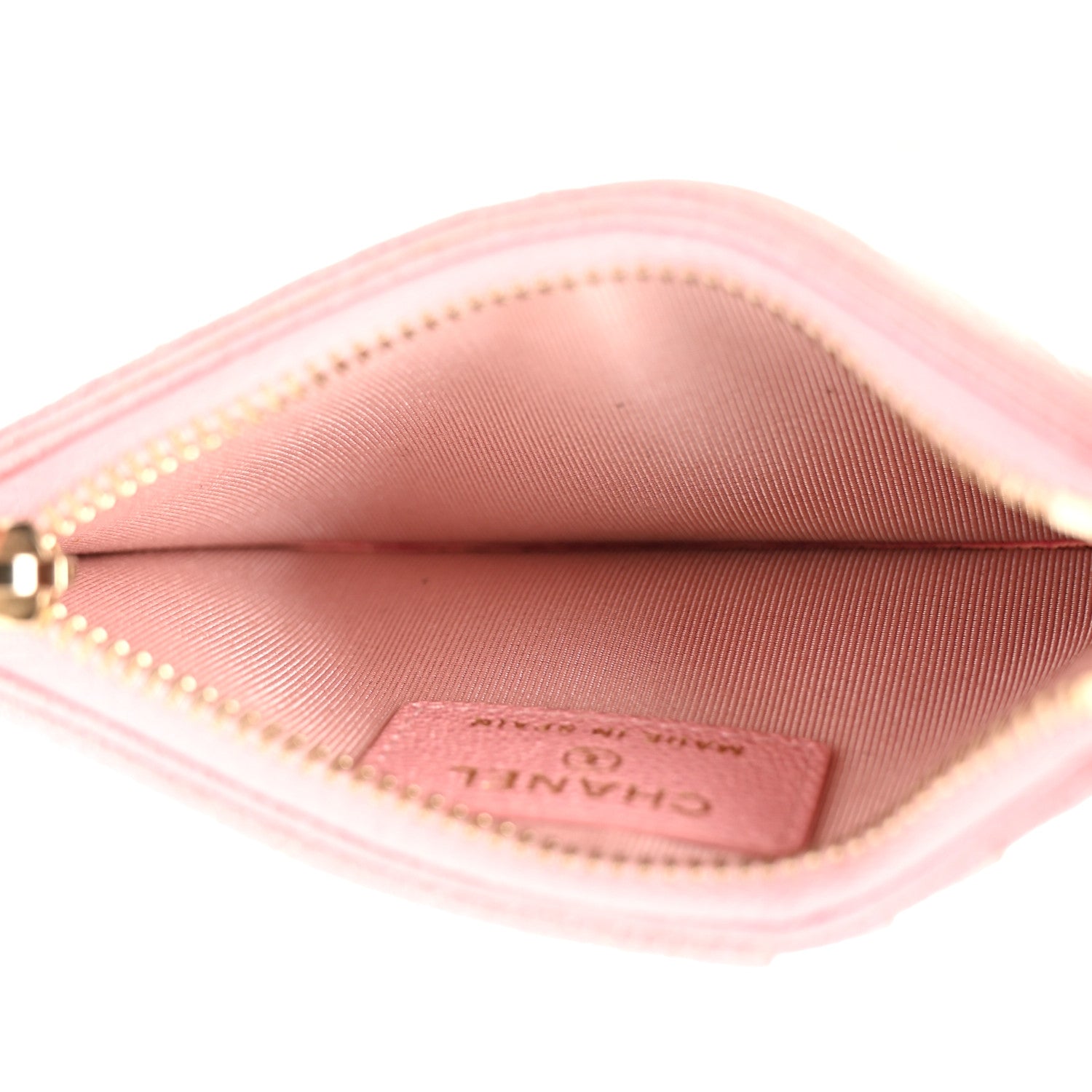 Chanel Iridescent Caviar Quilted Flap Zip Card Holder Pink 5 of 7
