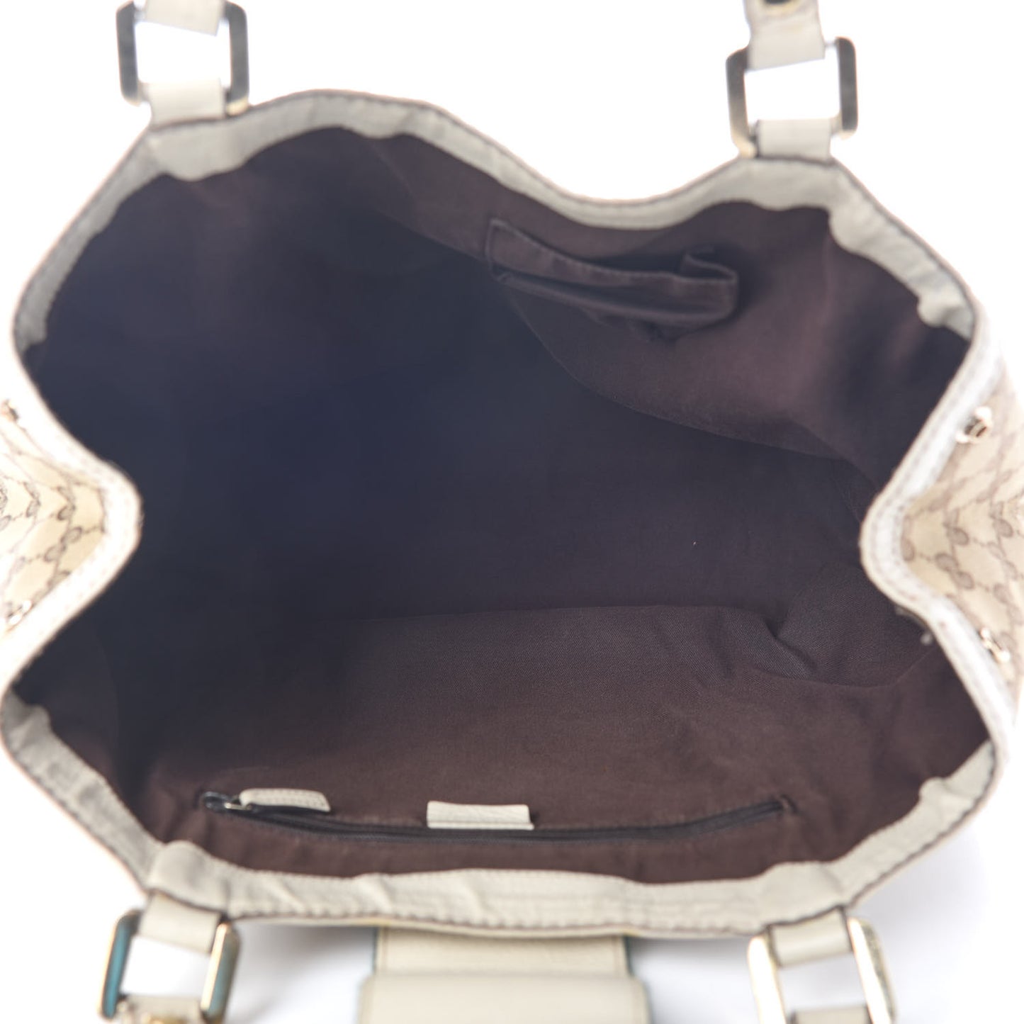 Monogram Medium New Ladies Web Tote Off White