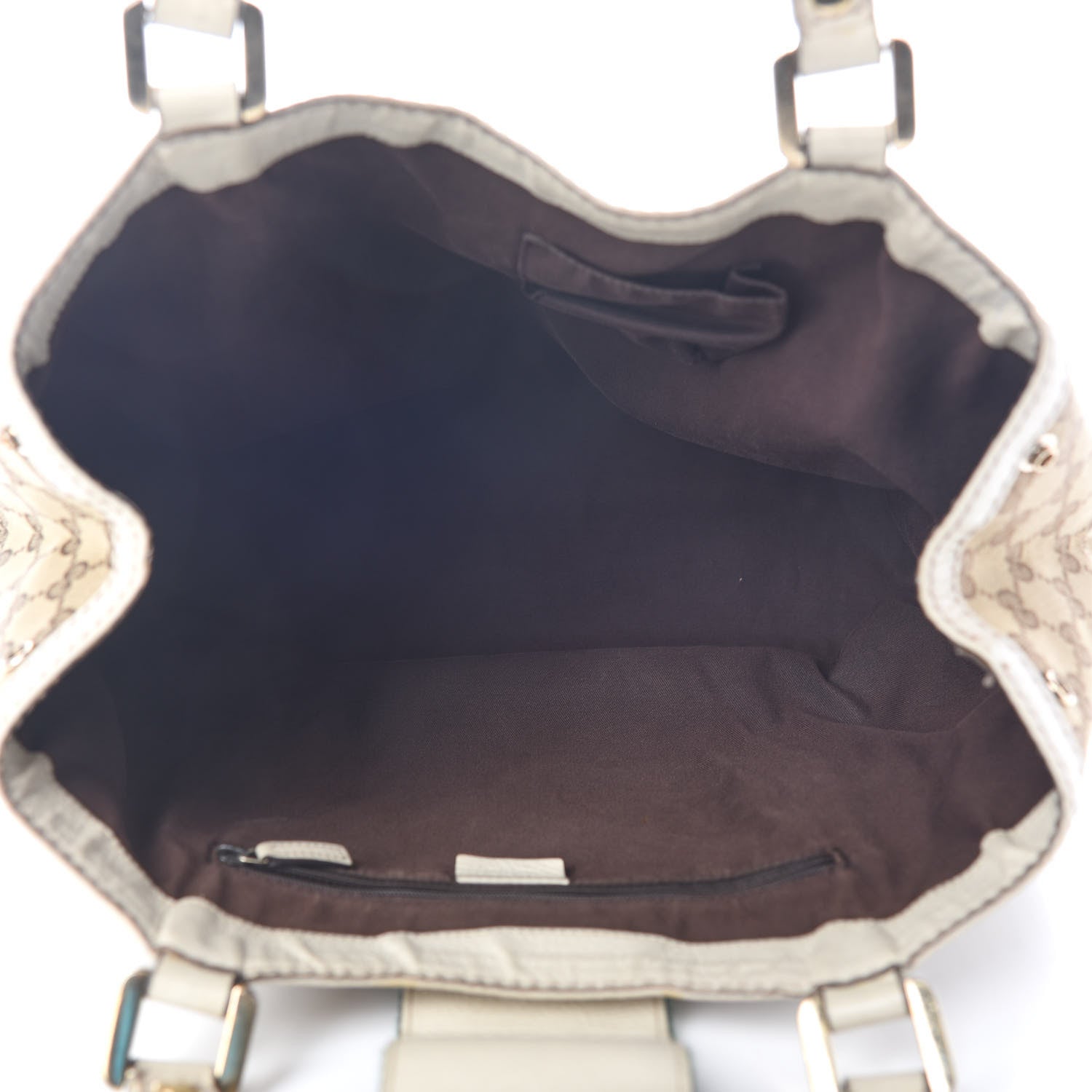 Gucci Monogram Medium New Ladies Web Tote Off White 4 of 11