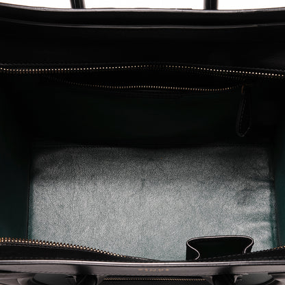 Celine Smooth Calfskin Mini Luggage Bag Bottle Green Black 9 of 9