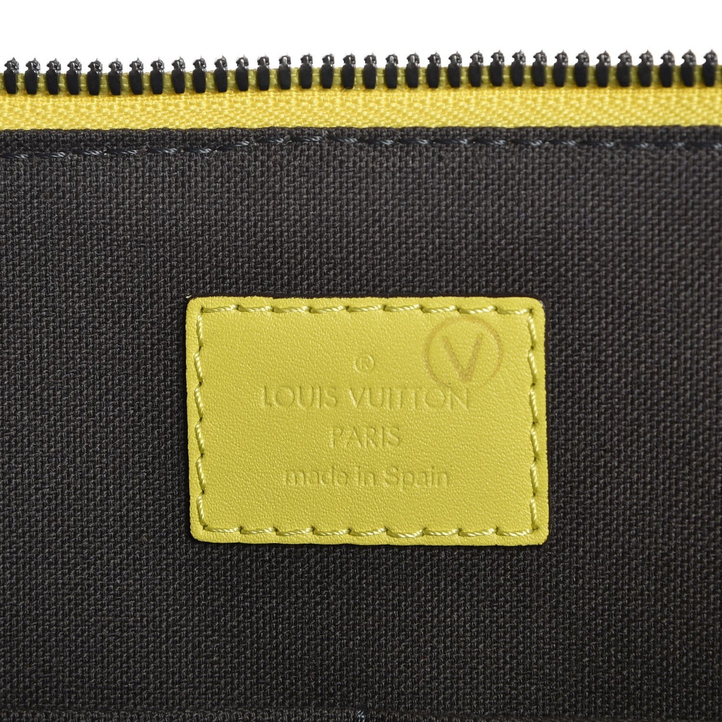 Damier Infini Porte-Documents Vert Acide