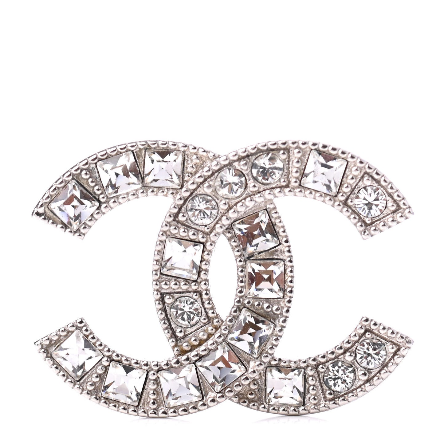 Baguette Crystal CC Small Brooch Silver