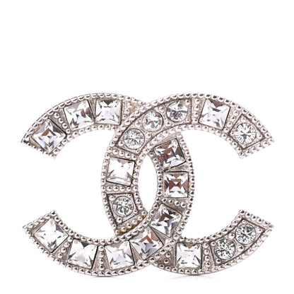 Chanel Baguette Crystal CC Small Brooch Silver 1 of 5
