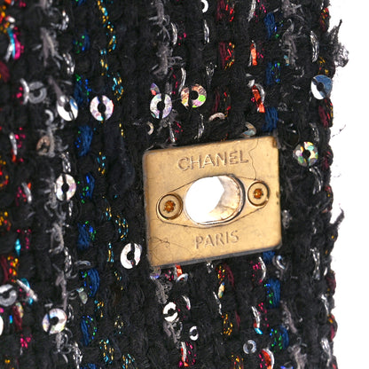Chanel Tweed Sequin Mini Coco Handle Flap Black 7 of 13