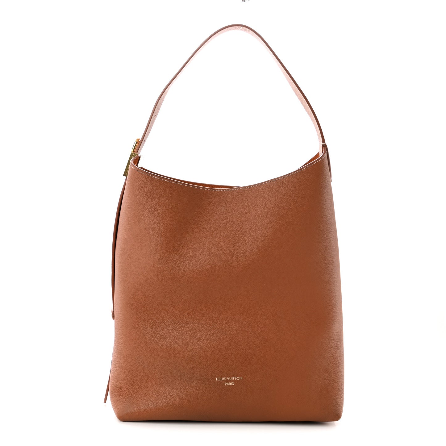 Grained Calfskin Low Key Hobo MM Cognac