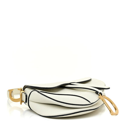Christian Dior Grained Calfskin Saddle Bag White 4 of 9