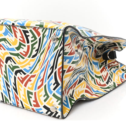 Fendi X SARAH COLEMAN Vitello Grace Light FF Vertigo Shopping Tote White Ice Multicolor 10 of 10