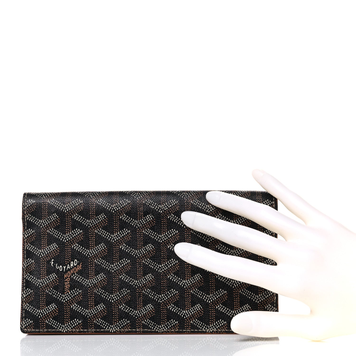 Goyard Goyardine Richelieu Wallet Black Gold 2 of 13