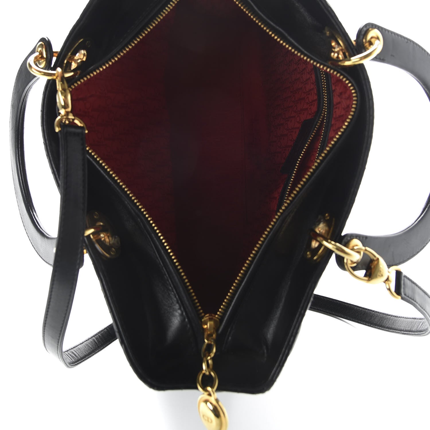 Christian Dior Lambskin Cannage Large Lady Dior Black 5 of 10