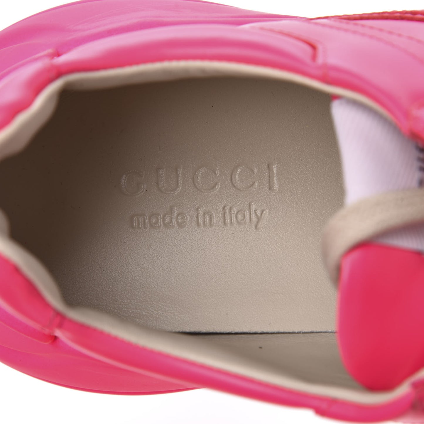 Calfskin Mens Rhyton Sneakers 9 Fuxia Fluo