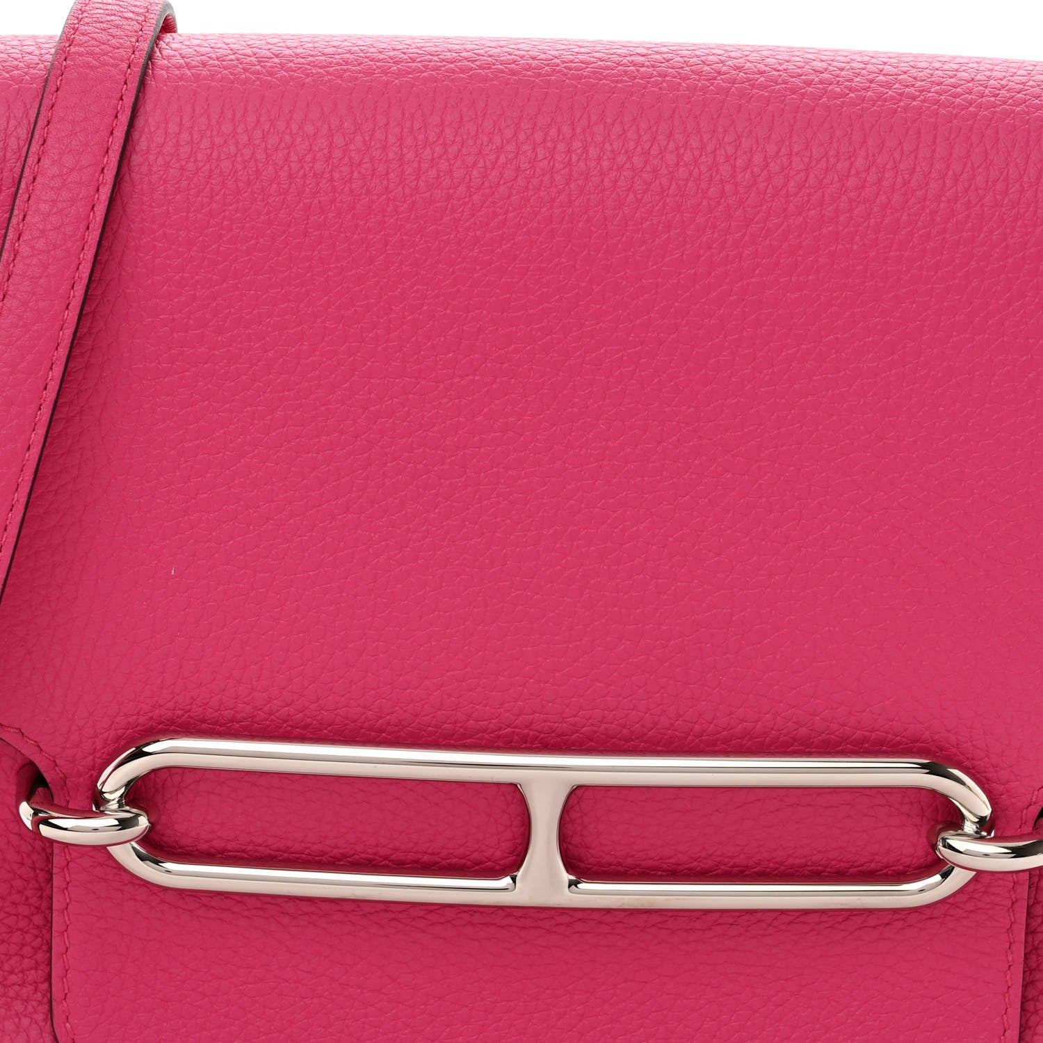 Hermes Taurillon Clemence Sac Roulis 23 Rose Shocking 8 of 11