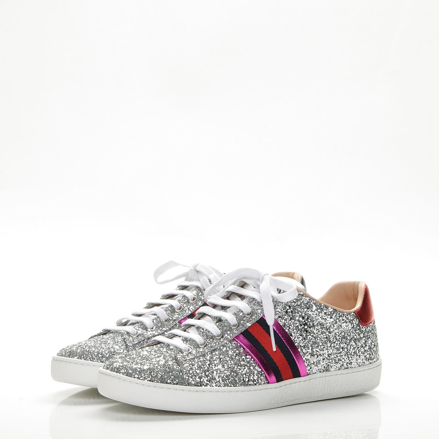 Glitter Web Ace Sneakers 38.5 Silver