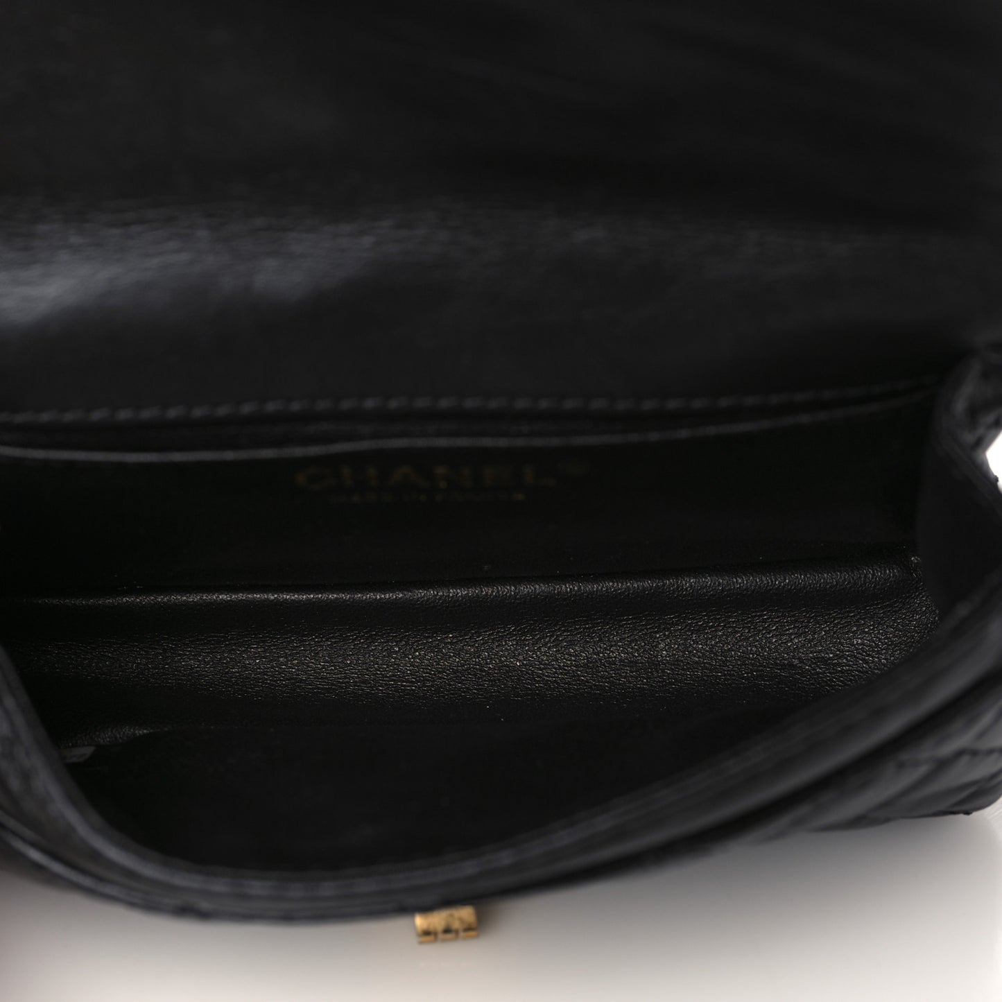 Aged Calfskin Quilted 2.55 Reissue Flap Belt Bag Clutch Black