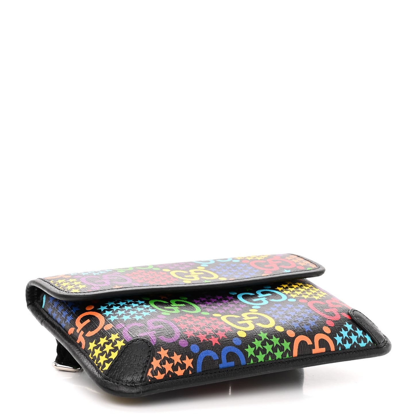 GG Supreme Monogram Psychedelic Slim Belt Bag Black