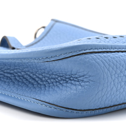 Hermes Taurillon Clemence Amazone Evelyne TPM Bleu Paradis Bleu Saphir 9 of 12