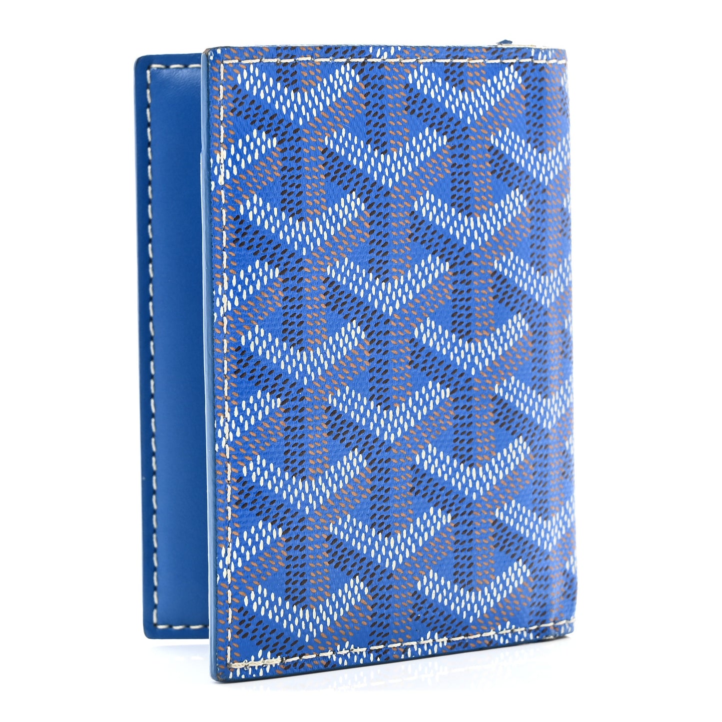 Goyardine Saint Marc Folding Card Case Sky Blue