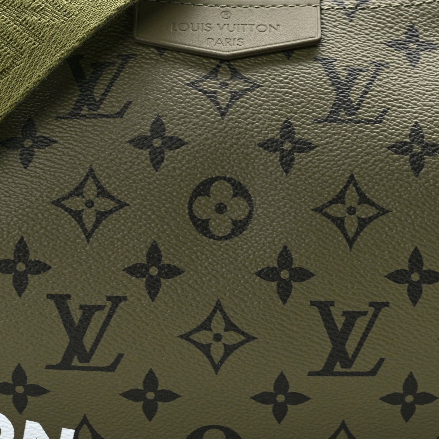 Monogram Hamac Bag Khaki Green Vermillion Red