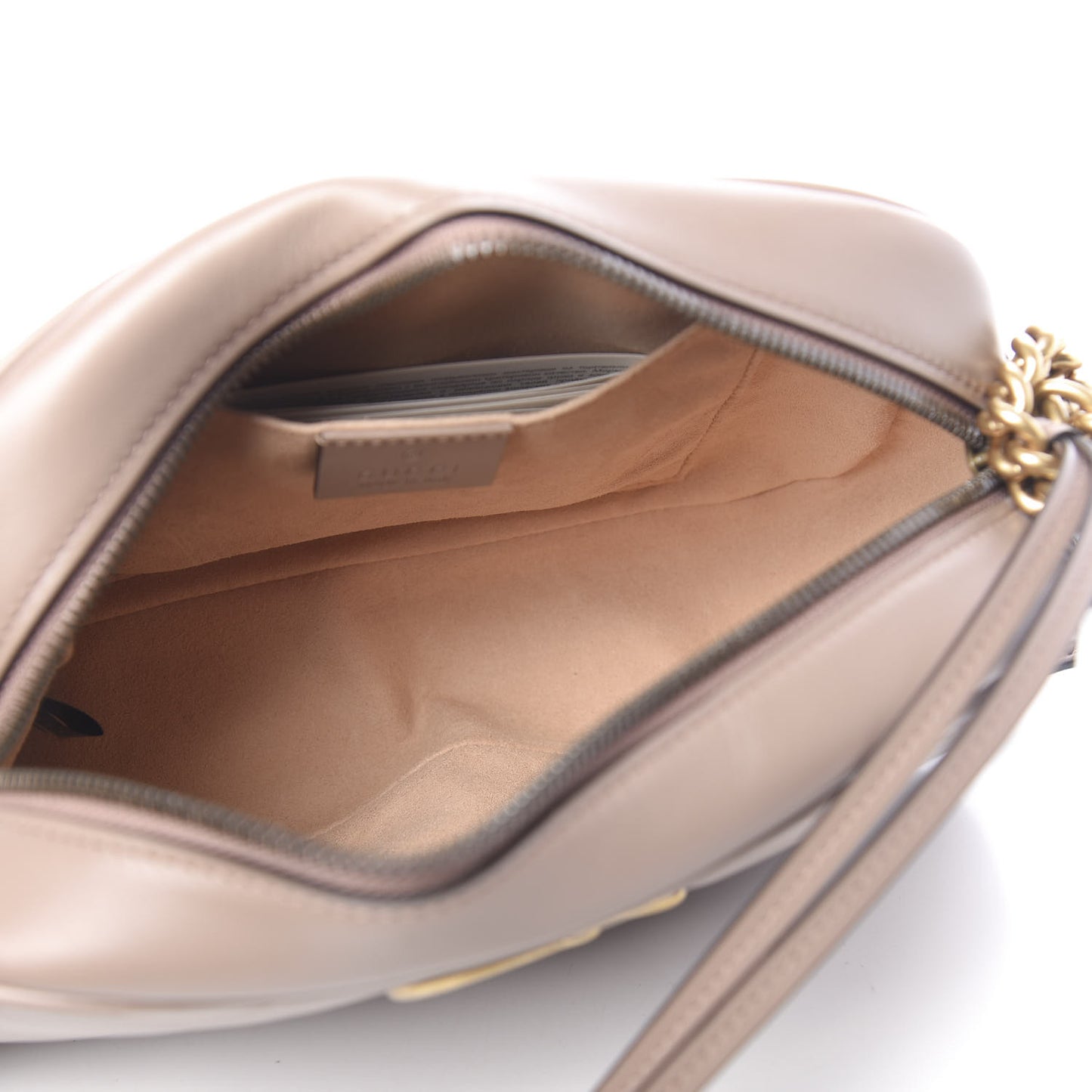 Calfskin Matelasse Small GG Marmont Chain Shoulder Bag Porcelain Rose