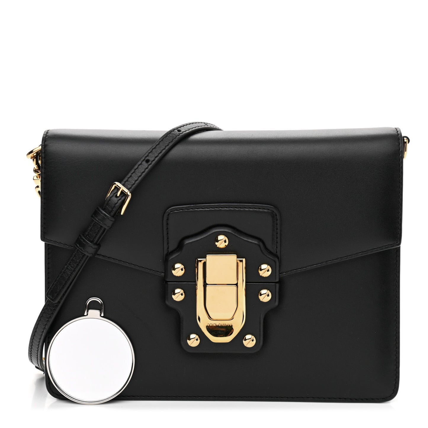 Calfskin Lucia Shoulder Bag Black