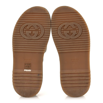 Gucci Monogram Maxi GG Angelina Platform 55mm Slide Sandals 37 Camel Ebony 7 of 12
