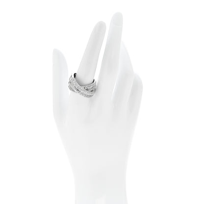 Parker & West by FASHIONPHILE 18K White Gold Diamond 1.75ctw Crossover Band Ring 58 8.25 2 of 11