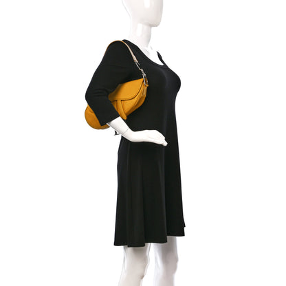 Christian Dior Grained Calfskin Saddle Bag Dark Yellow 2 of 12