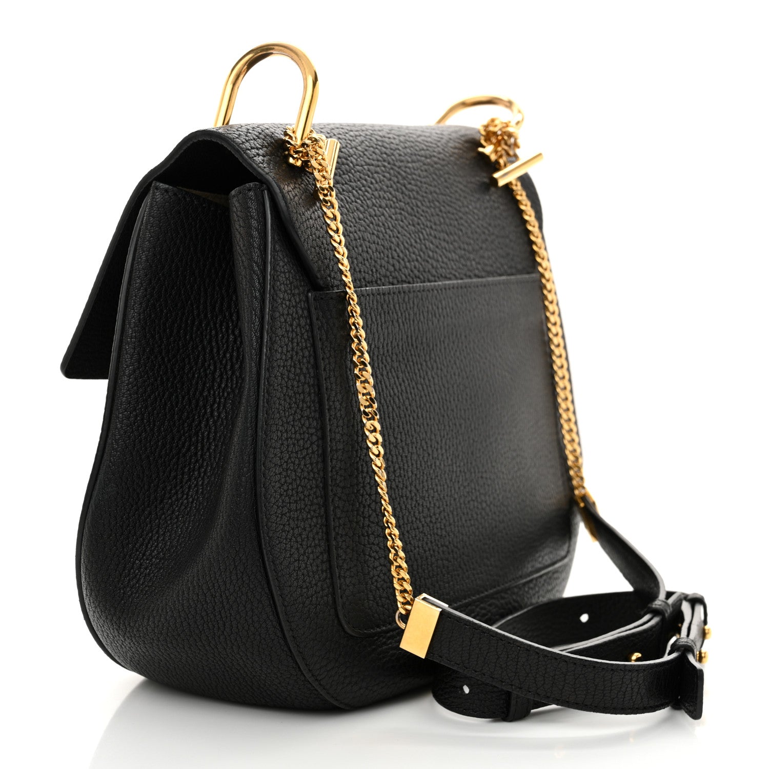 Chloe Grained Lambskin Drew Shoulder Bag Black 3 of 11