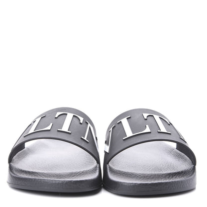 Valentino Garavani Rubber VLTN Pool Slide Sandals 43 Black 2 of 9