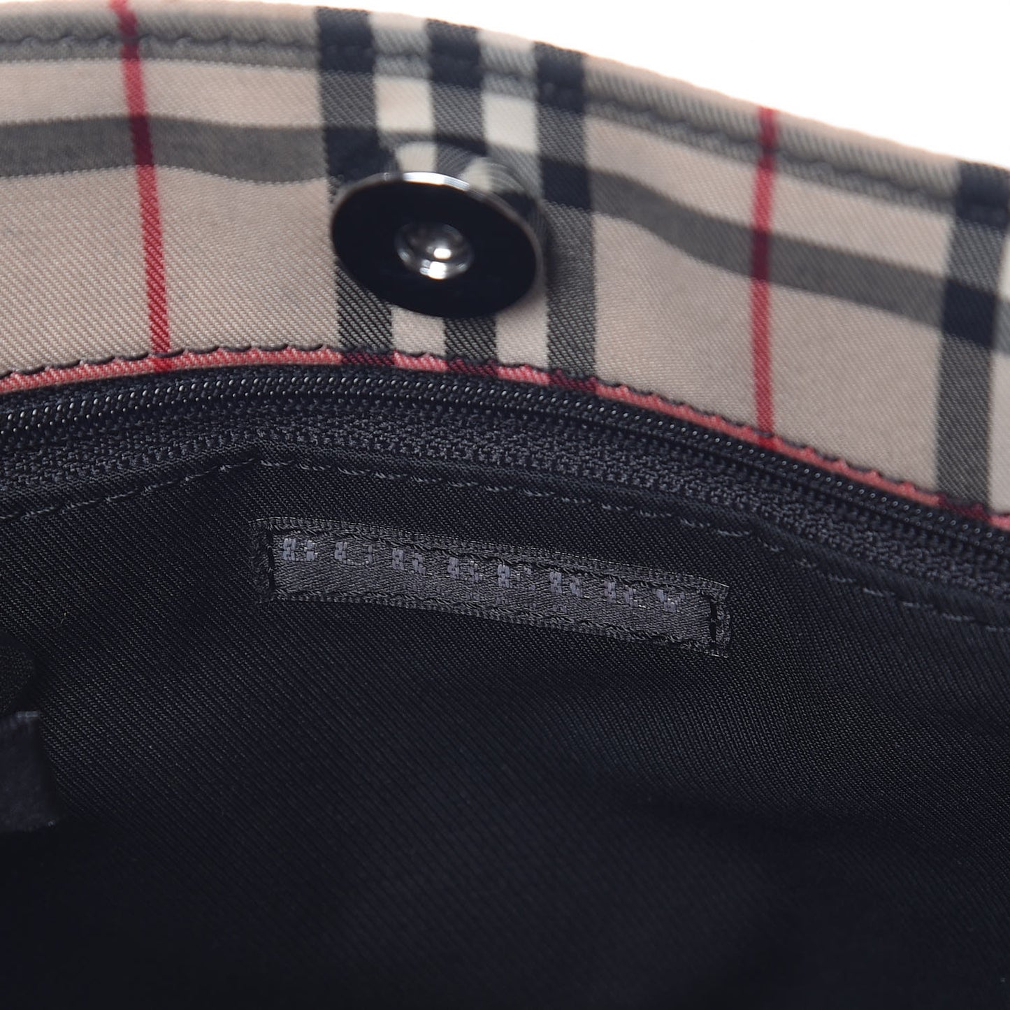Canvas House Check Small Tote Black