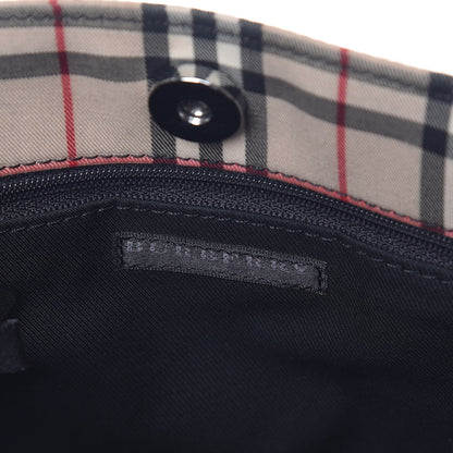 Burberry Canvas House Check Small Tote Black 6 of 9