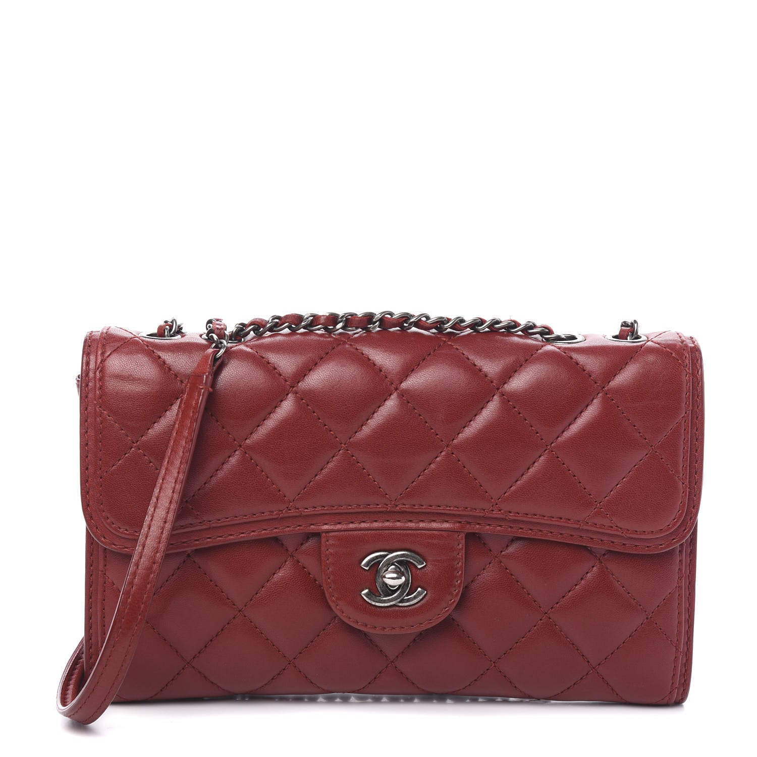 Chanel Lambskin Quilted Citizen Zip Flap Red 1 of 10