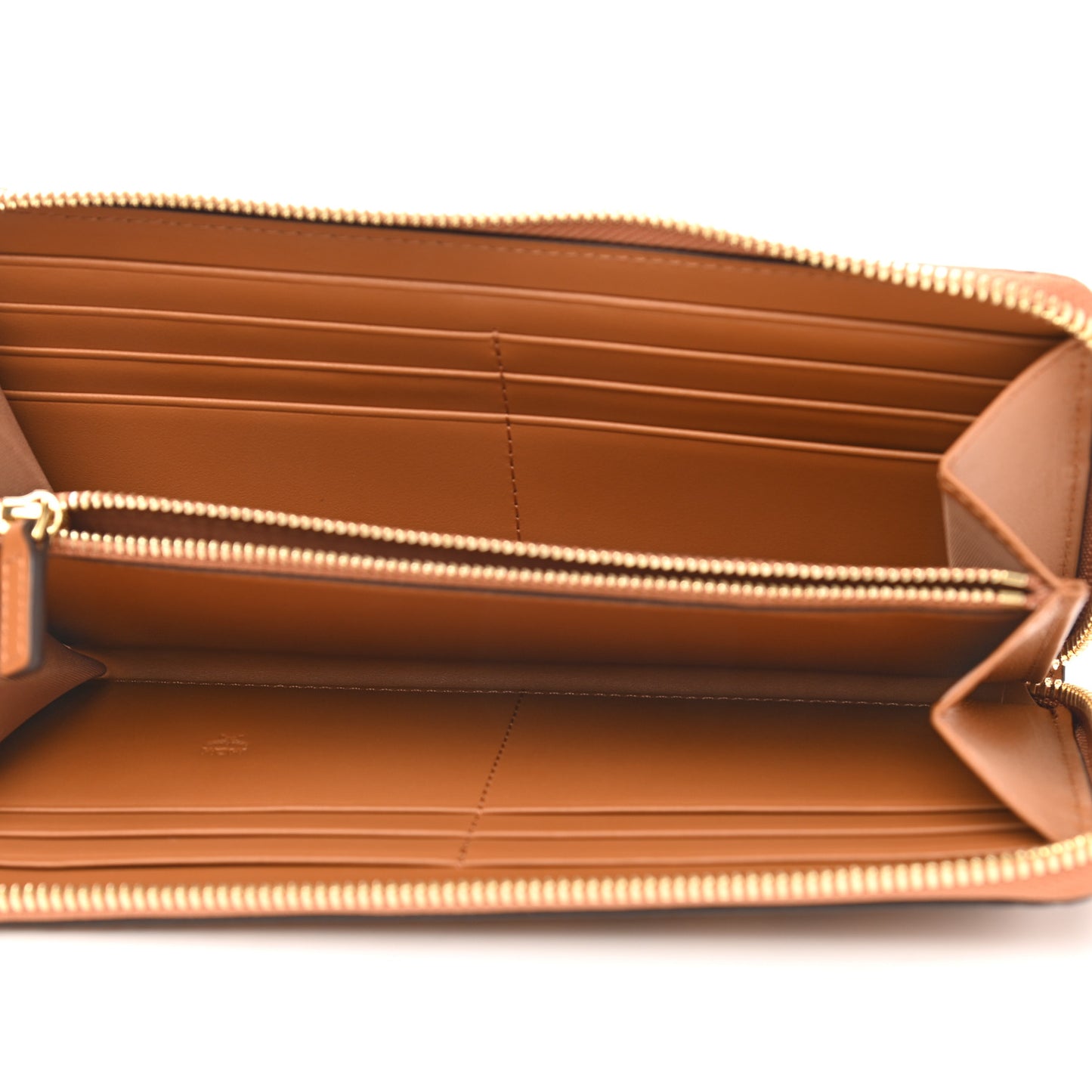 Visetos Large Zip Around Wallet Cognac