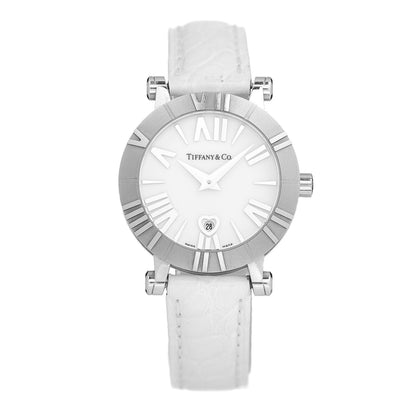 Tiffany Stainless Steel Alligator 30mm Atlas Quartz Watch 1 of 4