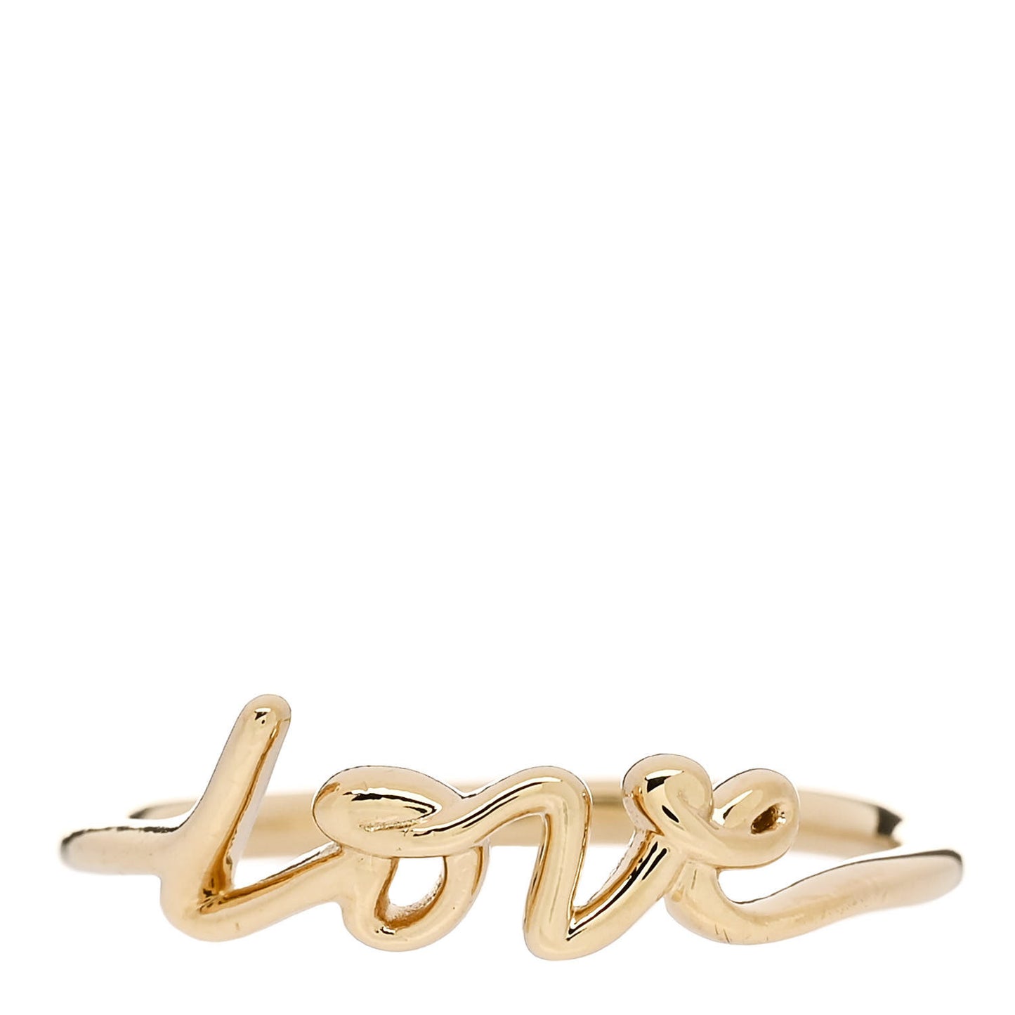 18K Yellow Gold Mini Paloma's Graffiti Love Ring 54 7