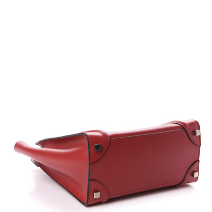 Celine Smooth Calfskin Micro Luggage Red 4 of 9