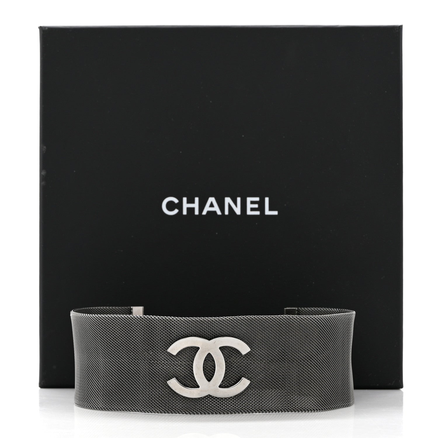 Chanel Mesh CC Choker Necklace Silver 6 of 6