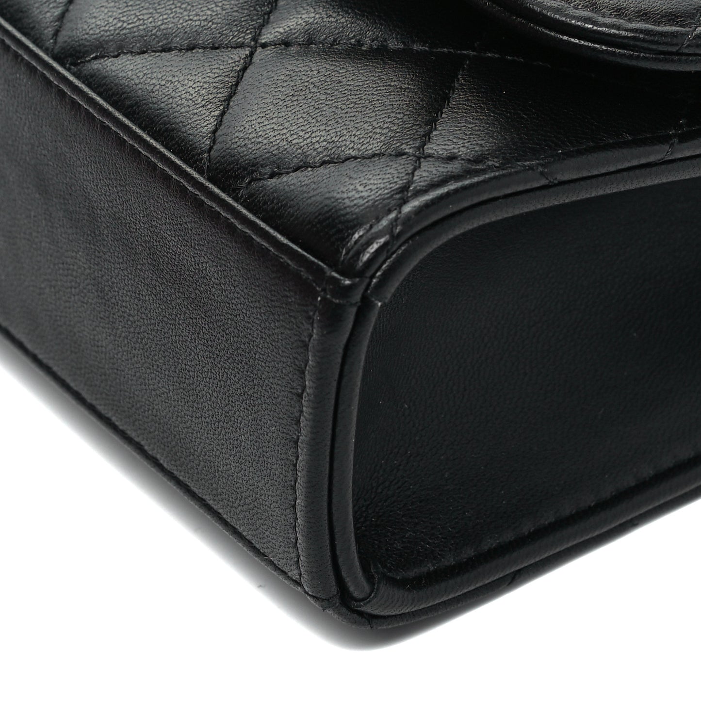 Lambskin Quilted Mini Trendy CC Chain Wallet Black
