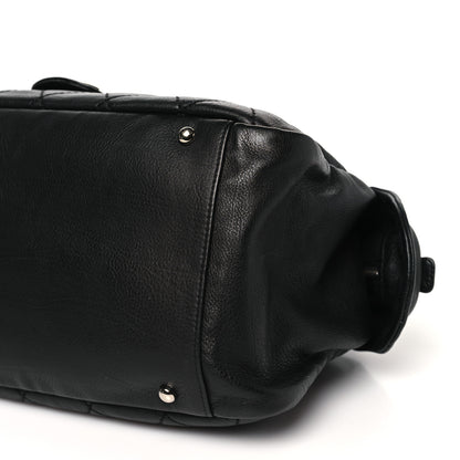 Chanel Calfskin Quilted Bowling Bag Black 10 of 10