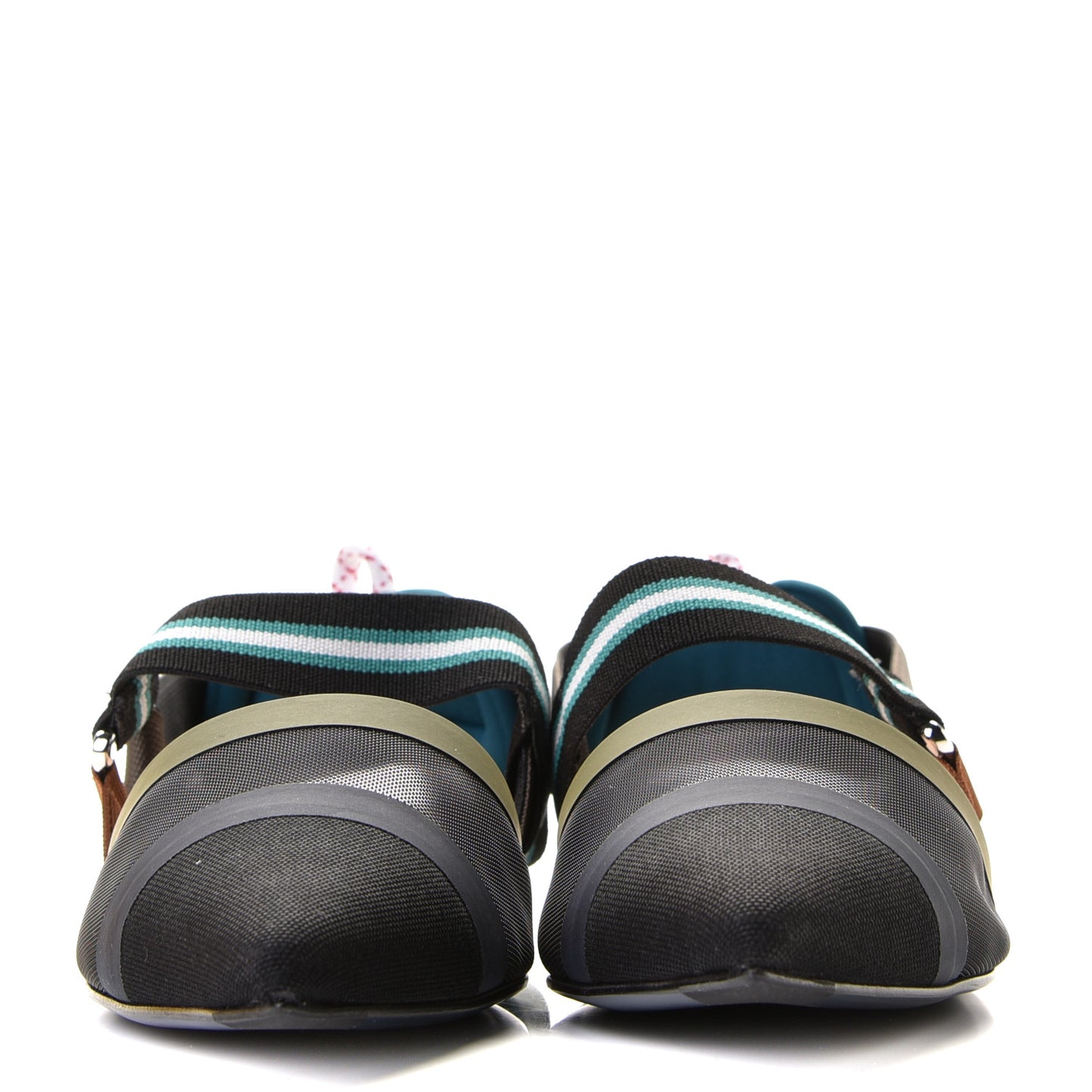 Technical Mesh Colibri Slingback Ballerina Flats 39 Green Multicolor